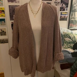Soft pink UO cardigan